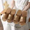 Slippers Bathroom Lovers Summer Crochet Flat Anti slip Fashion Brand Beach Shoes Women Home Indoor Slides Men Sandals Ca