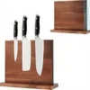 1pc, Magnetic Knife Block Holder Rack, Home Kitchen Magnetic Stands With Strong Enhanced Magnets, Multifunctional Storage Knife Holder (Knife Not Included)