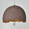 Lampy wiszące Europa siatka czerwona design kształt jajka w stylu vintage restauracja droplight Wabi Sabi ciemnoszary dom domowy pokój nocny lampka nocna