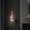 Lâmpadas pendentes LED LED MODERNO SANGUENTE K9 CRISTAL LUZES Sala de estar de cabeceira Decoração de casa iluminação de luminárias internas luminárias