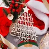 Pendant Necklaces 1 custom family name wooden pendant Christmas tree document hanging ceremony 231120