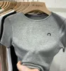 Summer Women Designer Moon Print T Shirt Cotton Slim Female Short Sleeve Crop Top Spring Tee Sexy Skinny