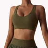 Yoga outfit Sports Vest Women Sexig topp naken färg mesh skönhet tillbaka kostym bh samla stötsäker fitness tank