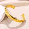 Bracciale rigido in acciaio inossidabile con occhio del diavolo per donna Bracciale aperto classico color oro con gioielli estetici regalo di Natale