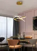 Lustres Moderne Créatif LED Lustre Pour Salle à manger Chambre Couloir Cuisine Doré Dimmable Télécommande Intérieur Lampe Décoration