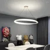 Avizeler Modern İskandinav Tasarımcı Minimalist Ev Ring Art Led Lamba Yemek Odası Kolye Aydınlatma Dekoru Süspansiyon Luminaire