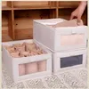 Storage Bags Cotton And Linen Pants Box See-Through Window Clothes Bag Foldable Underwear Socks