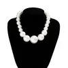 Choker overdreven dames grote imitatie parel ketting bruiloft bruids temperament ketting ketting feest sieraden