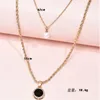 Pendant Necklaces Fashion Artificial Pearl Necklace For Women Female Multilevel Geometric Gold Color Rope Chain Black Crystal Jewelry