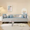 Stol täcker bomullslinne soffa täcker enkel icke-halk fyra säsonger universellt vardagsrum skyddande färg matchande husdjur anti-scratch
