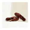 エレガントな気質織りビンテージサマーサンダルローマ人シングルフィッシャーマン女性靴ムジェールサパト230419