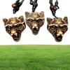12 pcs Cool Yak Bone Powder Carved Wolf Head Pendant Necklace Choker Gift264U7760540