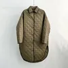 Women's Trench Coats Scandinavian Niche T0teme Winter Plaid Cotton Coat Quilted Medium-length Cocoon Jacket Women