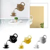 Orologi da parete Creativo fai da te Acrilico Tazza di caffè Teiera Orologio Effetto specchio 3D Decorativo Soggiorno Home Decor Decal