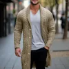 Pulls pour hommes Hommes Hiver Polaire Chaud Moyen Longueur Pull Manteau Cardigan Tricoté Veste Vêtements Laine Bouton Coréen Mâle