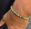 Strand Bracelet Homme Large Noix de Coco Puce Turquoise Bijoux Tribal Beach Man