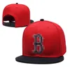 24 Styles Snapback Hats Sport ajustável Caps de beisebol de mão Casquets Chapeus para homens Mulheres por atacado "B" Carta Boston