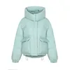 Piumino da donna Parka invernale con cappuccio Giacca da strada Abbigliamento con cerniera Gonfiabile con tasca spessa Cappotto in cotone 231118