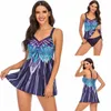 Women's Swimwear Swimsuit Tankini Women Plus Size Two Pieces With Shorts Set Ladies Big Bathing Suit Swim Dress Beach WearWomen's