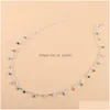 Chaînes Bohemian Colorf Collier de perles pour femmes Charms Gland Clavicule Chaîne Chockers Bijoux faits à la main Drop Livraison Jewelr Dhgarden Otkzr