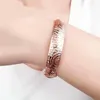 Bangle Russian Purple Gold Simple Affordable Luxury Fashion Temperament Rose Colored Italian Craft Mönster Soft Armband