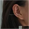 Ear Mankiet Rock Vintage cyrkon łańcuch gwiazd Tassel Clip kolczyki dla kobiet uni minimalistyczne fałszywe kolczyki ucha ucha biżuteria dhgarden otglk