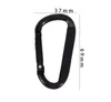 5 PCSCARABINERS 1 st 7cm aluminiumlegering Carabiner Black D-ring Key Chain Clip Camping Keyring Snap Hook Outdoor Travel Kit GYH P230420