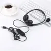 USB Computer Headphones Call Center Lightweight Wired Headset With Microphone Music PC Headphones for Office Laptop Mac Kids HY490