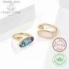 Wedding Rings S925 sterling silver bracelet cool style retro abalone shell simple fashion fritillary ring Q231120