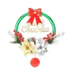 Decorative Flowers 1 PCS Christmas Wreaths For Front Door Wreath With Lights PS LED Picks Green Pretty Garland Decor