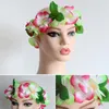 Dekorative Blumen 4 Teile / satz Klassischer Sommer Strandurlaub Hawaii Blumen Lei Set Hawaii Girlande Stoff Kopfbedeckung