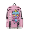 Backpack ItsFunneh Krew District Merch Zipper Children Kids School Bag Unique Daypack Unisex Traval Oxford Cloth Funny Bags