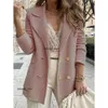 2023 automne/hiver TEMU femmes nouveau Cardigan Double boutonnage texturé veste manteau femmes 381 dfashion98