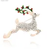 Pins Broches Broche en émail de noël bonhomme de neige père noël couronne d'arbre épingles en métal bijoux de mode cadeau pour les femmes joyeux noël décor cadeaux L231120