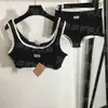 Ropa interior sexy para mujer, tanques deportivos con contraste de colores, calzoncillos, lencería elástica, conjunto de lencería para mujer, conjunto de sujetador de diseñador de lujo