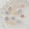 Nail Art Décorations 10pcslot Luxe Rotatif Fleurs Zircon Fournitures Professionnels Pièces Bijoux Ongles Accessoires Charms 231120