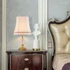 Lampy stołowe Xuanzhao luksusowy styl europejski pełna miedziana kryształowa sypialnia lampa nocna ciepła prosta kreatywna el dekoracja