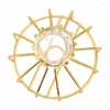 Vases Metal Flower Vase Hollow Modern Elegant Golden Separate Design Clear Glass Ornament For Home