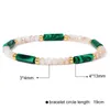 Strand Fine Glass Beads Bracelet Natural Stone Malachite Quartz Bracelets Bangle For Men Women Yoga Paryer Healing Jewelry