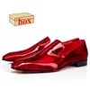 aaa kvalitet röda bottnar skor lågskuren plattformsdesigner sneakers män kvinnor luxurys vintage botten loafers mode spikar party berömda paris casual tränare storlek 47