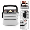 Dinnerware Sets US Force Roundel - Vintage Look Bento Box Leak-Proof Square Lunch With Compartment Air Na