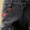 Jeans pour hommes 2023 Hommes Moto Pantalon Printemps Rétro Ripped Punk Bouton Pantalon Pantalon Homme Street