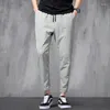 Men's Pants 2023 Nine Leggings Men 's Big Size Trend Fat Loose Summer Thin Sports Leisure Versatile Haren Ice Elastic