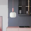 Kolye lambaları beyaz modern restoran asılı led ışıklar nordic sadelik ücretsiz kombinasyon Diy tarzı droplight yatak odası başucu lambası