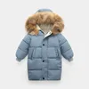 Giacche Moda invernale Bambini Piumini Spessi Adolescenti Cappotti Parka caldi Abbigliamento per bambini Per 3-10 anni Ragazzo Ragazza Grande collo di pelliccia Capispalla 231120