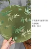 Tea Napkins Silk Satin Brocade Embroidery Bamboo Waterproof Double-sided Crabapple Mat Fabric Ceremony Accessories