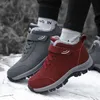 Stivali invernali donna uomo stivali impermeabili sneakers in pelle uomo stivaletti outdoor non antiscivolo peluche caldo neve stivali da trekking uomo scarpe 231118