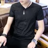 Make T Fashion Modna moda w dekolcie w dekolcie luźna koreańska t-shirt męskie ubranie 2023 Summe ograniczone pulovery Tops Tops All-Match Tee