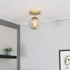 Taklampor nordiskt glas minimalistisk järnbelysning för vardagsrumskorridor sovrum balkong fönster matsal