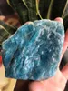 التماثيل الزخرفية 120G Azul Apatita Cristal Natural Pedra Bruta Fosforito Amostras Minerais Cura
